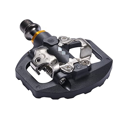 Pedal de bicicleta de montaña SPD-108 Mountain Lock Pedal y Flat Pedal de Doble Uso sin conversión Aleación de Aluminio Autoblocante Compatible con Sh
