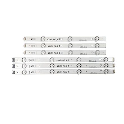 DCALU 6piece / Lote frande de LED 43LH51_FHD A Tipo L Apto for LG 43LH5100 43LH590V 43LH51_FHD_A Tipo HC430DUN-SLVX1-511X 43 Pulgada de Uso Tiras de l