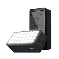 YXWJ Banco de energía Solar de 50000 mah para Acampar al Aire Libre Banco de energía del teléfono Cargador portátil Batería Pantalla Digital Powerbank en oferta