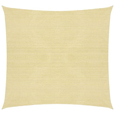 Toldo de 160 g/m Beige 4x4 m HDPE-Hogar y Jardín Jardín Jardín Exterior Living Paraguas al aire libre & Sombrilla