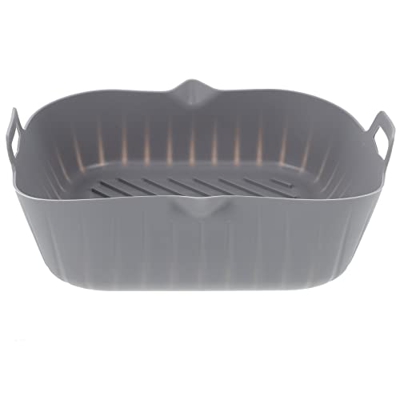 UPKOCH Freidora de Aire Olla de Silicona Cesta Reutilizable para Freidora de Aire Revestimiento para Freidora de Aire Bandeja Cuadrada para Freidora d