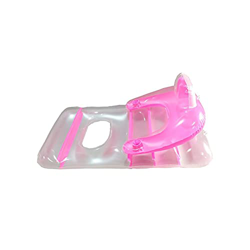 Water Inflatable Sofa Backrest Transparent Floating Bed Swimming Pool Party Lounge Chair (Color : Blue) (Pink) en oferta