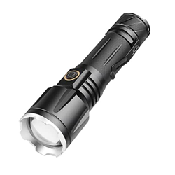 Antorcha recargable USB de la antorcha del LED utiliza 18650 o 26650 baterías escalable del banco del poder precio