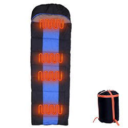 AIFEN Saco de dormir calentado - Saco de dormir con calefacción para camping, compatible con Power Bank u otras fuentes de alimentación USB. Ultralige en oferta