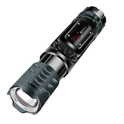 Antorcha LED USB recargable del poder del banco 18650 26650 batería antorcha zoom de aluminio en oferta