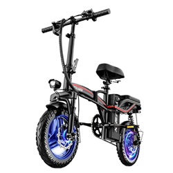 IOPY Bicicletas Eléctricas Plegables para Adultos Adolescentes 400W 14" Ebike Urban City Commuter Electric Bicycles with 8 Shock Absorptions (Color :  características