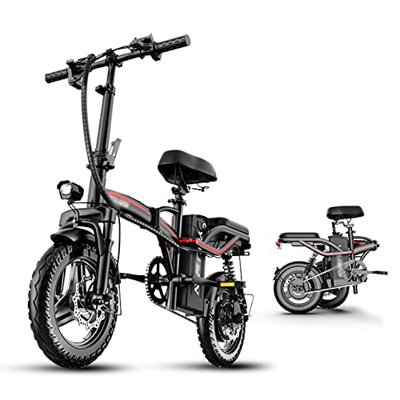 IOPY Bicicleta Eléctrica para Adultos Motor 400W Plegable 48V Batería Extraíble con 8 Amortiguadores Y Batería Extraíble para Senderos La Selva,Nieve,