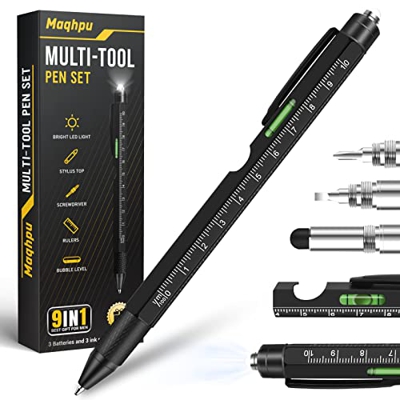 Maqhpu Regalos Originales para Hombre, Regalos para Hombre 9 IN 1 Bolígrafo Multifuncion, Regalos Navidad Originales, Gadgets Tecnologicos Regalos Hom