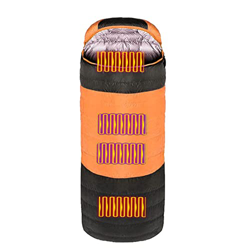 Saco de dormir con calefacción eléctrica, carga USB, saco de dormir resistente al frío, 3 ajustes de temperatura, impermeable y resistente al frío, pa precio