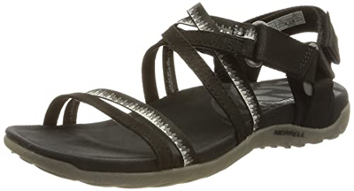 Merrell Terran 3 Cush Lattice, Sandalias Deportivas Mujer, Negro (Black), 38 EU
