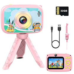 Camara Fotos Infantil, 40MP 2.4 Pulgadas 1080P HD Selfie Kids Camera, Pantalla IPS HD Camara Niños con Soporte, Tarjeta TF de 32GB Incorporada, Regalo precio