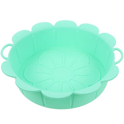 UPKOCH Freidora de Aire Revestimientos de Silicona Doble Asa Antiadherente Freidora de Aire Olla Freidora de Aire Freidora Horno Accesorios de Sartén 