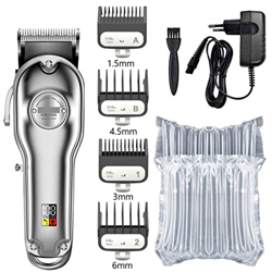 Cortapelos Cortadora de pelo de peluquero de Metal, cortadora de pelo profesional for hombres, Máquina for cortar cabello de barba eléctrica inalámbri precio
