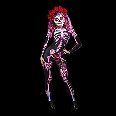 TMOYJPX Disfraz Halloween Niña Mujer Gracioso Disfraces - Cosplay Ropa para Niños Adultos Mono Mujer Fiesta Elegante, Mono Chica 6-12 años Ceremonia (