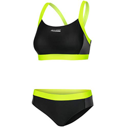Aqua Speed Naomi Tankini para Señoras | Dos Piezas | Tejido Vita | Resistente al Cloro y a la Crema/Aceite Solar | 16. Negro - Verde Claro | Tamaño: 4 en oferta