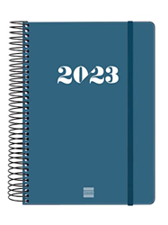 Finocam - Agenda 2023 Espiral My 1 Día Página Enero 2023 - Diciembre 2023 (12 meses) Azul Español precio