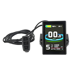 Medidor LCD de conversión de bicicleta, conector SM LCD8SU Varios datos con pantalla de bicicleta eléctrica a color Detección automática de voltaje pa en oferta