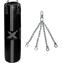XN8 Saco de Boxeo Vacío para Colgar 4ft 5ft Lamina Natal Cuero Saco de Boxeo con Guantes para Muay Thai Artes Marciales Kick Boxing Hogar Gimnasio Fit en oferta
