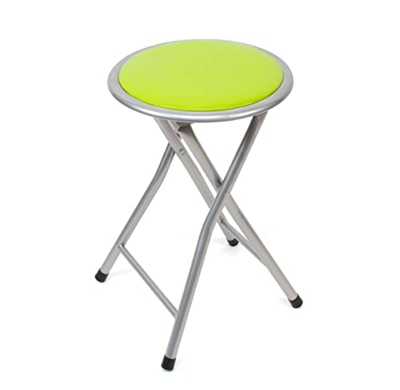 thesecrethome.es - Taburete Plegable Asiento Acolchado - Taburete de Metal - Asiento Acolchado - Ideal para Cocina, Terraza o Jardín - Diámetro 30 x A