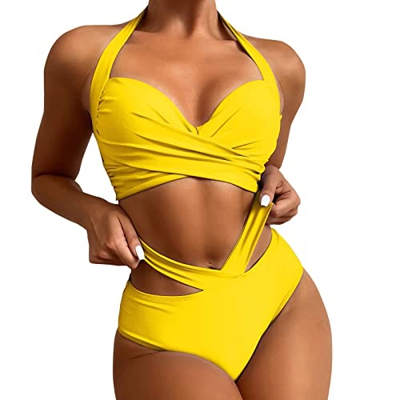 Cintura Alta Conjunto De Bikini Piezas Conjuntode Bañador Mujer Bikini Establece Tops de Bikini Braguitas Tankinis Traje de Baño Mujer Tops de Bikini 