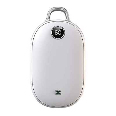 XUnion #6h81F1 Calentamiento de la mano Mini Mini Mini Cargador USB Portátil Pantalla de energía móvil 10000Ma, Blanco #8nbhn8, M
