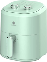 musite Fryers Air Hogar Multifunción Pequeña Capacidad eléctrica Gran Capacidad no 4.5L Control de Doble Perilla de Doble Capacidad (Color: Verde, tam características