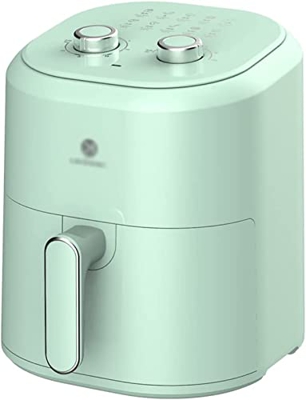 musite Fryers Air Hogar Multifunción Pequeña Capacidad eléctrica Gran Capacidad no 4.5L Control de Doble Perilla de Doble Capacidad (Color: Verde, tam