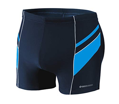 Sesto Senso® Bañador de Natación Hombre Shorts Traje de Baño (tamaños de M a 4XL) Pantalones de Natación Trajes Playa Aquashorts BD 357 (L, Blue)