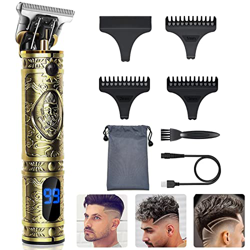 Maquina Cortar Pelo, Cortapelos Hombre Profesional,Recortadora Eléctrica Maquina de Afeitar con LED Pantalla, Recortadora de Barba T-Blade Zero Gap co en oferta