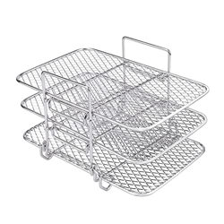 Genérico Accesorios for freidora de Aire, Estante deshidratador Multicapa de Acero Inoxidable Compatible con freidora de Aire Ninja Dual DZ201 / DZ401 en oferta