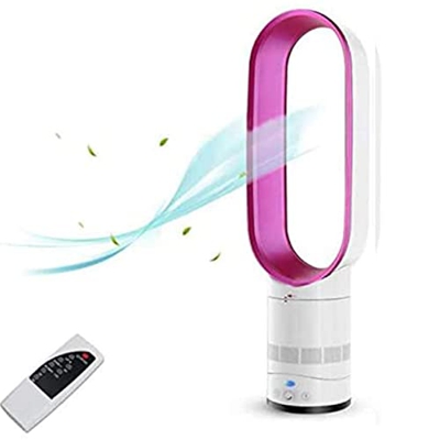 LJXX Ventilador de Torre de Refrigeración, Suministro de Viento Oscilante, Ventilador de Pie, Ventilador Silencioso Sin Hojas para Oficina, Dormitorio