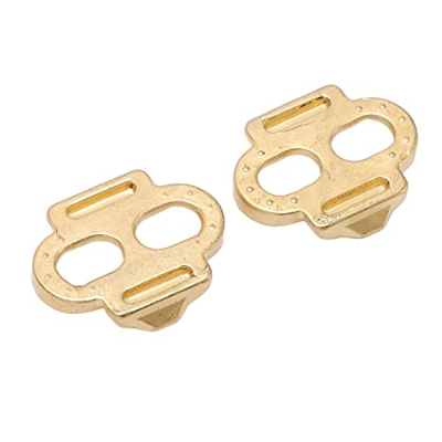 Keenso Pieza de Abrazadera de Pedal, 1 par de Abrazaderas de Pedal de Bicicleta de Cobre Placa de Bloqueo de Pedal de Bicicleta de Cobre Accesorios Me
