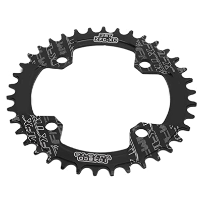 TENP Plato, Anillo de Cadena Simple Ancho Estrecho Resistente Al Desgaste Reduce la Carga para Bicicletas de Montaña para Bicicletas de Carretera(Negr
