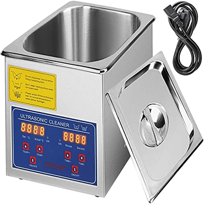 BOCbco Ultrasonic Cleaner Stainless Steel Ultrasonic Cleaning Machine with Digital Heater Timer Jewelry Cleaner Commercial Personal Home Use (3L)