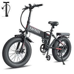 Fafrees F7 Fatbike E Bike plegable de 20 pulgadas, par de 60 N.m, bicicleta eléctrica plegable, para hombre, 150 kg Shimano 7, bicicleta plegable Ebik en oferta