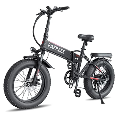Bicicleta eléctrica plegable Fafrees F7 Fatbike de 20 pulgadas, bicicleta eléctrica plegable, bicicleta eléctrica plegable con batería 48 V10 AH, 150 