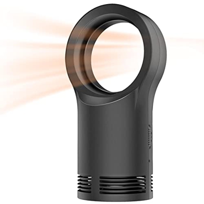 Lefenii Calentador pequeño sin aspas - Calentadores eléctricos portátiles para Interiores,Ventilador sin aspas eléctrico Personal portátil para Aire A