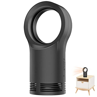 VENTDOUCE Calentador pequeño sin aspas - Calentadores eléctricos portátiles para Interiores - Ventilador sin aspas oscilante con Ventilador de circula