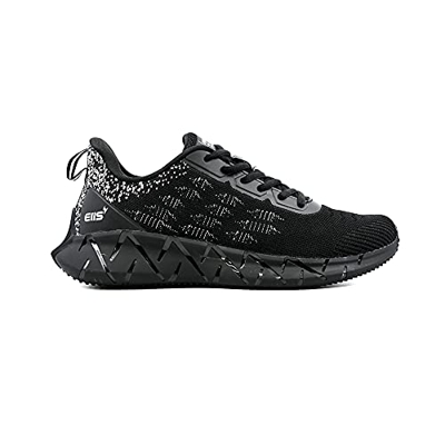 elis Zapatillas de Deporte Mujer ElisCore Running para Correr, Caminar y Gimnasio Negro Blanco 37 EU