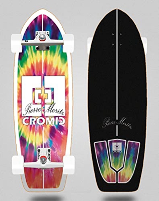 Cromic Surfskate with SGI Trucks Surf Skate Pierre Moritz Tie Dye 31 Fat Tail