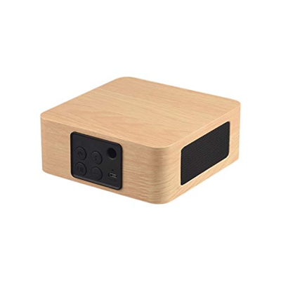 Reproductores de DVD Q1A madera altavoz inalámbrico Bluetooth 4.2 Altavoces estéreo de música caja de sonidos graves del subwoofer altavoces portátile