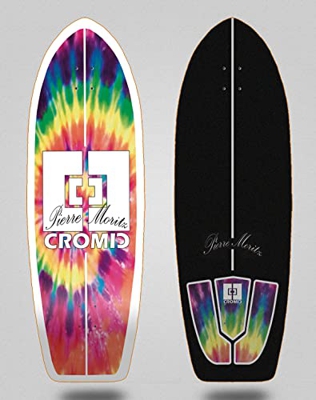 Cromic Surf Skate Skateboard surfskate Deck Pierre Moritz Tie Dye 31 Fat Tail