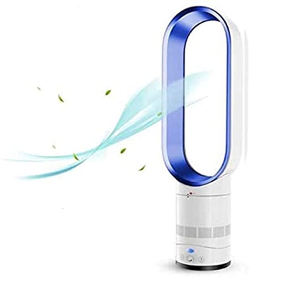 LJXX Ventilador de Torre de Refrigeración, Suministro de Viento Oscilante, Ventilador de Pie, Ventilador Silencioso Sin Hojas para Oficina, Dormitorio