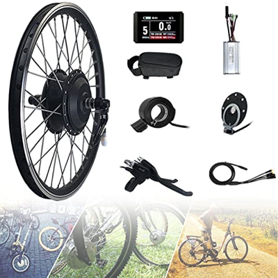 Kit de Conversión para Bicecleta Eléctrica Kit de Conversión de Bicicleta Electric para Rueda Trasera 48V 250/350/500/1000/1500W 20"/24"/ 26"/27,5"/28