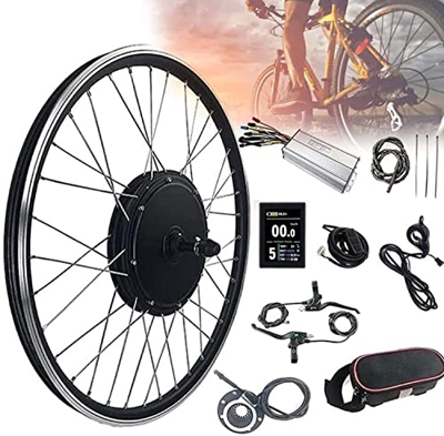 CICOLO Kit de conversión de Bicicleta eléctrica de 36V/48V 250/350/500W Rueda Trasera, Motor de Cubo de Engranaje sin escobillas, Rueda de Motor de Bi