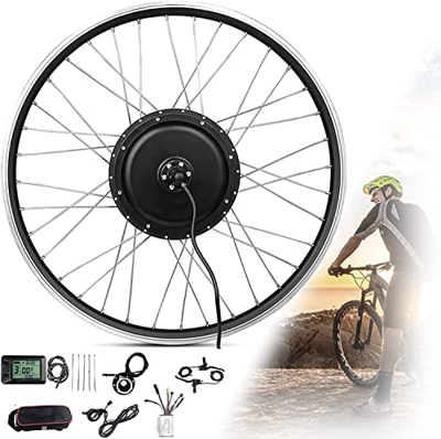 CICOLO Kit de conversión de Bicicleta eléctrica Tracción Rueda Trasera, Kit de conversión de Bicicleta eléctrica 48V1000W/1500W, 20"/24"/26"/27,5"/28"