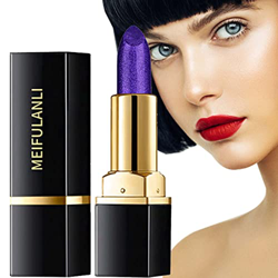 2 Pcs Lápiz labial azul mágico - Lápiz labial azul brillante - Larga duración hidrata el azul cambiado a brillo de labios rosa, bálsamo labial teñido  características