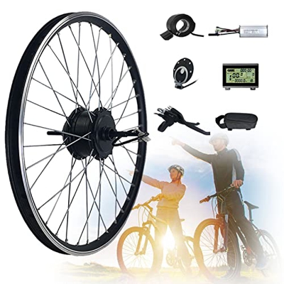 CICOLO 36V/48V 250/350/500W Kit de Conversión para Bicecleta Eléctrica Kit de Conversión de Bicicleta Electric para Tracción Rueda Trasera 20"/24"/ 26