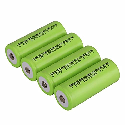 ALCR Batería de Iones de Litio 3,7v 12000mah 26650, Recargable para Herramientas eléctricas de Linterna, reemplazo de Tableta, portátil,vehículo, grab
