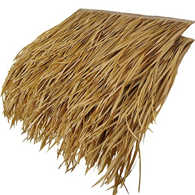 Xzhan Paja de Simulación Nueva Actualización Techo Azulejo De Paja Libre De Mantenimiento Usarse como Gazebo Jardín Sombrilla Tiki Bar Di Paglia Decor